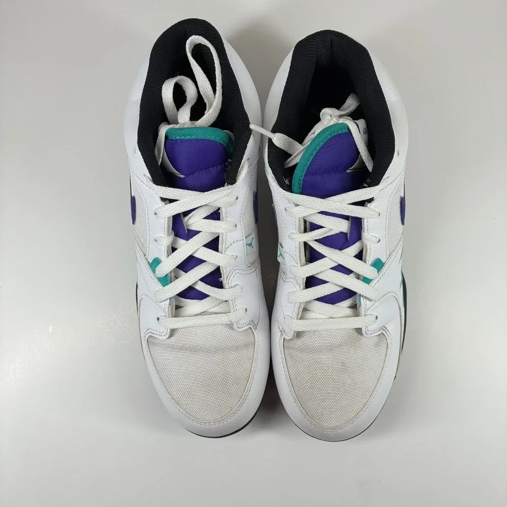 Jordan Brand Stadium 90 Low TD Men's 10.5 White Grape Football Cleats HQ0210-105